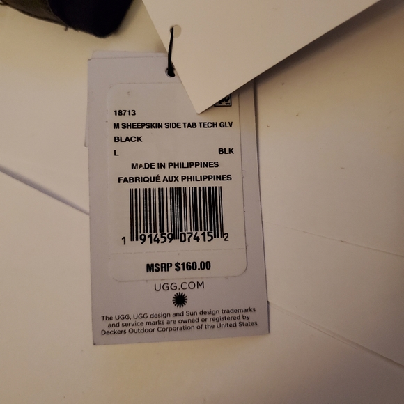 Ugg Sheepskin side tab tech glove black - Picture 2 of 3